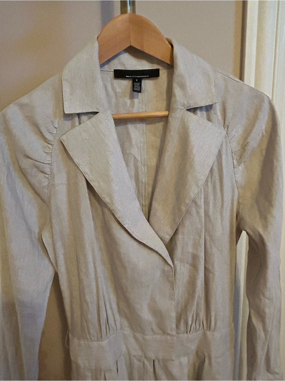 White House Black Market Linen Shorts Romper (size 8)No Belt - Picture 4 of 8